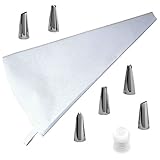 Montreal Baking Cake Decorating Set - 8 Piece - Reusable Pastry Bag with Coupling and Decorating Tips - Cake Decorating Supplies