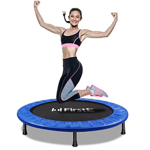 FirstE-40-Portable-Fitness-Trampolines-Foldable-Mini-Trampoline-for-Adults-and-Kids-with-Safety-Anti-Skid-Pads-Exercise-Rebounder-Recreational-Jump-Trampoline-for-IndoorOutdoor-Max-Load-330lbs