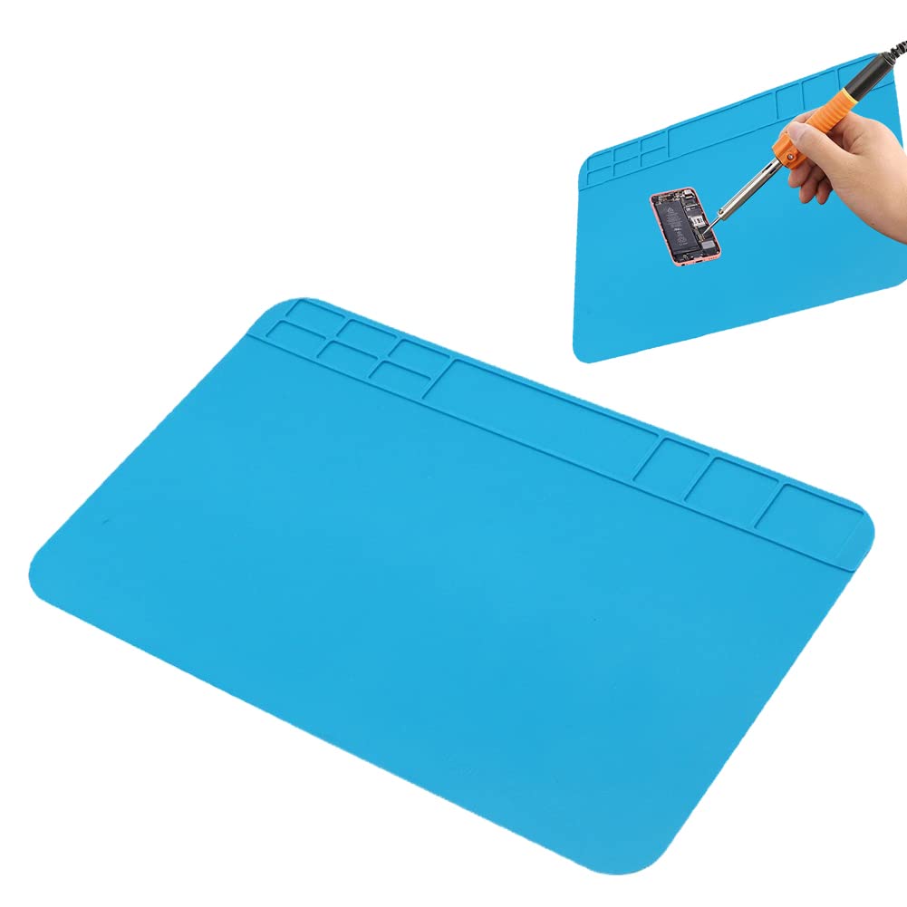 Silicone Soldering mat, 500℃ Heat-Resistant Work Mat, for Phone, Computer, Watch, Electronic Repairs, 30×20cm