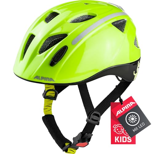 ALPINA XIMO Flash Kinderfahrradhelm, be Visible Gloss, 49-54 cm