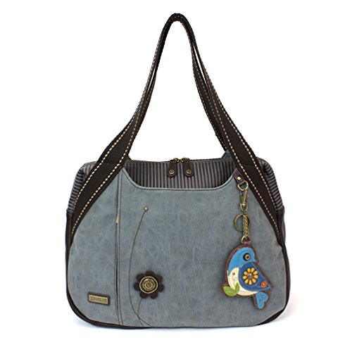 Chala Handbag Bowling Zip Tote Garden Creature Collections Indigo (Bluebird)