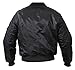 Rothco MA-1 Flight Jacket – Iconic Bomber Style Cold Weather Coat Windbreaker, Black, 3XL