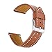bayite Bands Compatible with Fitbit Versa, Classic Genuine Leather Wristband Replacement Accessories Fitness Strap for Women Men Brown