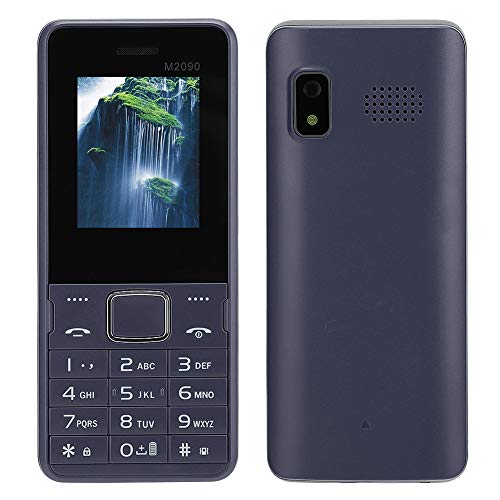 Oumij1 2G Mobile Phone, 1.7in Screen 3000 MAh Dual Card Dual Standby Mobile Phone with for Whatsapp 100-240V US(Blue)