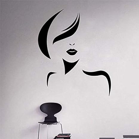 Yiyitop Beauty Salon Woman Spa Hair Stylist Stickers Girls Hair
