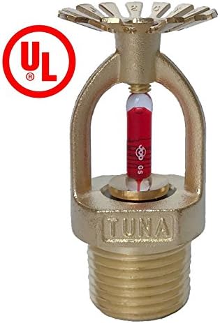 (4 Pack) UL Listed 1/2 NPT Fire Sprinkler Head 155°F (68°C) Pendent Spray K=5.6 K80 Standard Response for Automatic Fire Sprinkler System Pendent Bronze