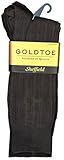Gold Toe Mens 4-Pair Sheffield Premium Pima Cotton Trouser Socks (Black, Shoe Size 6 - 12.5 (1 PK - 4 Pair Total))