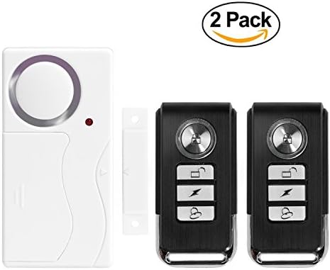 Home Wireless Anti-Theft Remote Control Door And Window Motion Sensor Magnetism+vibration Security Alarms - 2 In 1 Anti-Burglar Security Alarm System [2 Door Sensor Alarms + 4 Remote Controls，2 Pack]