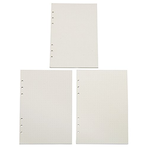A5 Refills Dotted,VASCHY 135 Sheet/270Page A5 6-Holes Acid Free 100GSM Refill Paper for Journal Refillable Notebooks Diaries
