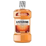 Listerine Ultraclean Oral Care Antiseptic Mouthwash with Everfresh Technology to Help Fight Bad Breath, Gingivitis, Plaque and Tartar, Fresh Citrus, 1.5 l, Pack of 6