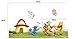 Wall Decal Sticker Winnie The Pooh Piglet Tiger and Friends Kids Bedroom Nursery Daycare and Kindergarten Mural Home Decor DIY Self Adhesive Removable