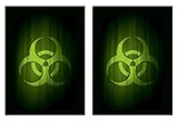 Legion SUPER Iconic BIOHAZARD 100 DOUBLE Matte Finish CONTAGION GREEN Sleeves (fits Magic / MTG, Pokemon Cards)