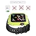 VANCHAN Compatible with Apple Watch Bands 44mm Series 6/5/4 & Apple Watch SE 44mm Band, Sport Silicone Band with Protective Case Men Women for Apple Watch SE & iWatch Series 6/5/4 44mm (Black/Green)