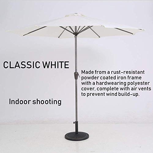 JNMDLAKO Tragbare Sonnenschirme 2.7M Gartenmöbel mit Windkurbel, Sonnenschutz Wasserdichter Regenschirm für… – Bild 4