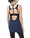 Queenie Ke Women's Yoga shirts Sports Tops Super Soft Knit Cowl Back Tank Size M Color Deep Indigo