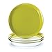 Rachael Ray Round and Square 4-Piece Dinner Plate Set, Green
