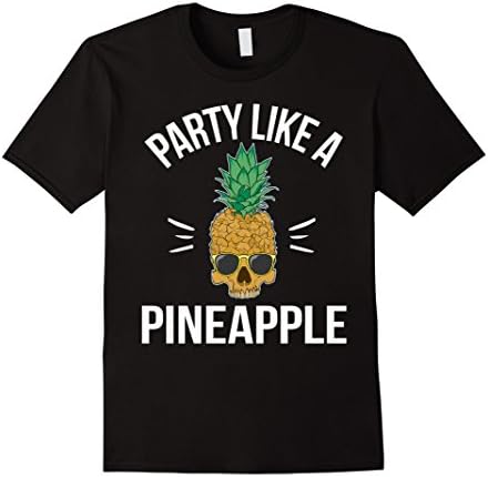 Men's Party-Like A-Pineapple',Funny,Tropical-Fuit-Lovers,T-shirt XL Black