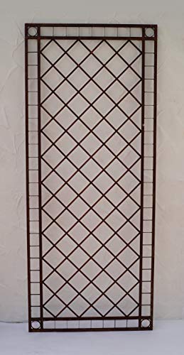 Gabella Metall Eisen Spalier Rankgitter Rankhilfe Wandgitter Meran 100/240 Rost XXL – Bild 3