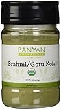 Banyan Botanicals Brahmi/Gotu Kola Powder - Certified Organic, Spice Jar - Centella asiatica - A Mental Rejuvenative that Supports Healthy Brain and Nervous System Functions*