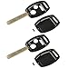 Key Fob Keyless Entry Remote Shell Case & Pad fits Honda 2010-2011 Accord Crosstour / 2006-2011 Civic / 2007-2013 CR-V / 2011-2015 CR-Z / 2009-2013 Fit / 2011-2014 Odyssey, Set of 2