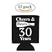Shop4Ever Cheers & Beers To 30 Years Can Coolie ~ 30th Birthday Party 1990 Thirtieth Anniversary Beer Can Sleeve Coolers ~ (30 Yrs, Blk, 12 Pk)