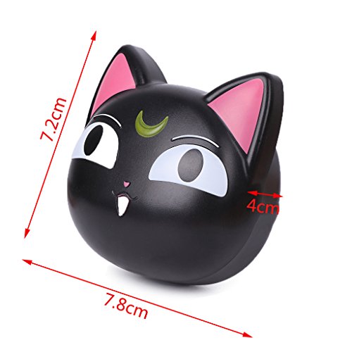 Bettal Cute Cat Shaped Contact Lens Case Travel Kit Mirror +Bottle + Tweezers Container Holder (Black)