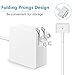 CulaLuva for MacBook Pro Charger 60W Magsafe 2 T-Tip Adapter Charger for MacBook Pro 13-inch After Late 2012