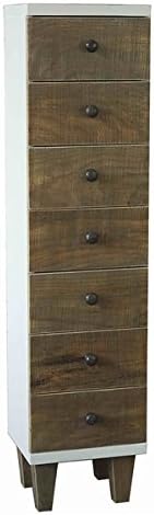Urban Port White/Brown Wooden Wall-mount Cabinet