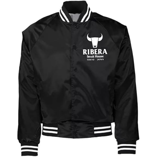 Jokird Men's Classic Ribera Steakhouse Satin Bomber Tokyo Black