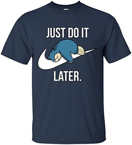 Just Do It Later T-Shirt - Navy / X-Large