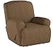 SureFit Stretch Pinstripe 1-Piece - Recliner Slipcover - Taupe