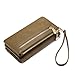 Wallets for Women Card Case Multi Clutch PU Leather Credit Card Organizer Brown