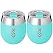Summit Outdoor Wine Glasses, Vacuum Insulated Wine Tumbler With Lid, Stemless Metal Cup Design, Stainless Steel, Unbreakable, Shatterproof, Portable, Set of 2, Home, Travel or Camping. NEW SLIDING LID