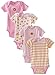 Gerber Baby Girls' 4 Pack Variety Flower Stripes Onesies Brand