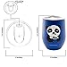 Vacuum Insulated Wine Tumbler with Splash Proof Lid Panda Blue, Double Wall Stainless Steel Wine Glass, Durable Coffee Mug, for Champagne, Cocktail, Beer, Office, Ice Cream 12oz By HappyGo