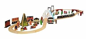 Polar Express Wood Train Set with Bell: Amazon.co.uk: Toys 