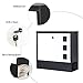 Locking Mailbox Wall Mounted Vertical– Jssmst mailboxes with Key Lock and Newspaper Compartment, Key Lock Drop Box Large Capacity, 14.3 x 3.8 x 11.8 Inch, White，SM-HPB911WN