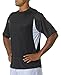 A4 Men’s Cooling Performance Color Block Short Sleeve Crew, Black/White, X-Large