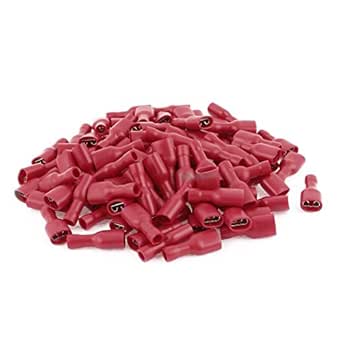 Uxcell FDFD1.25-250 22-16 AWG Wire Insulated Crimp Terminals End