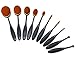 VIVII 10-Piece Professional Oval Toothbrush Makeup Brush Set with Box