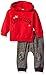 Calvin Klein Baby Solid Hooded Pullover with Patched Pants Set, Red, 12 Months
