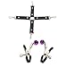 Catata 10PCS Cosplay Emo Gothic Costume Set(Black)