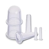 Silicone Cupping,JungleArrow Silicone Cupping Therapy Sets for Cellulite Face,Eyes, Neck Massage Suction Cup Anti-Aging Therapy (2 M Size,2 S Size ,2 XS Size)