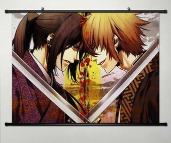 Wall Scroll Poster Fabric Painting For Anime Hakuouki Hijikata Toshizo &amp; Kazama Chikage 042