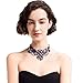 Holylove Charming Choker Necklace in Purple Glass Beads & Crystal Gift Box- HLN00021 Purple
