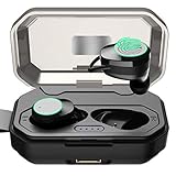【130H Playtime】 True Wireless Earbuds, Vigorun Bluetooth 5.0 Noise Cancelling Headphones with Mic Stereo Headset Sweatproof Mini in-Ear Earphones with 3500mAh Charging Case for Running Sports Workout