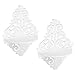 (Set of 2) Scrollwork Design White Wood Wall Mounted Floating Shelves / Display Stand Racks - MyGift