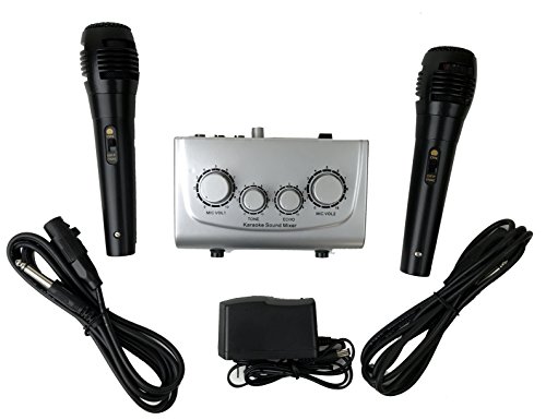 Azusa MIK0115 Karaoke Mixer with Microphones