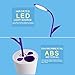 Furnizone Cute Desk Lamp Kids Night Light Flexible Dimmable Touch Lamp Bedside Book Light Study Lamp with Pencil Holder USB Rechargeable Purple