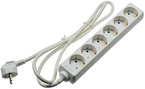 Goobay 51296 Bloc Multiprise, Blanc, 1.5 m Longueur de Câble